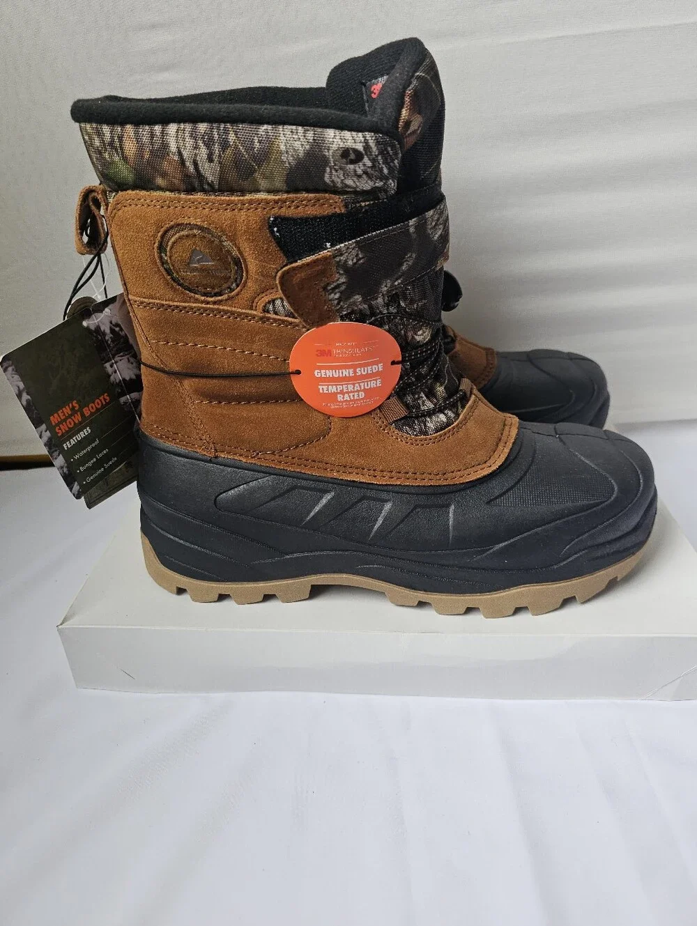 NWT Ozark Trail Snow Boots – Mossy Oak Camo – Men's Size 9 – Waterproof – Rated